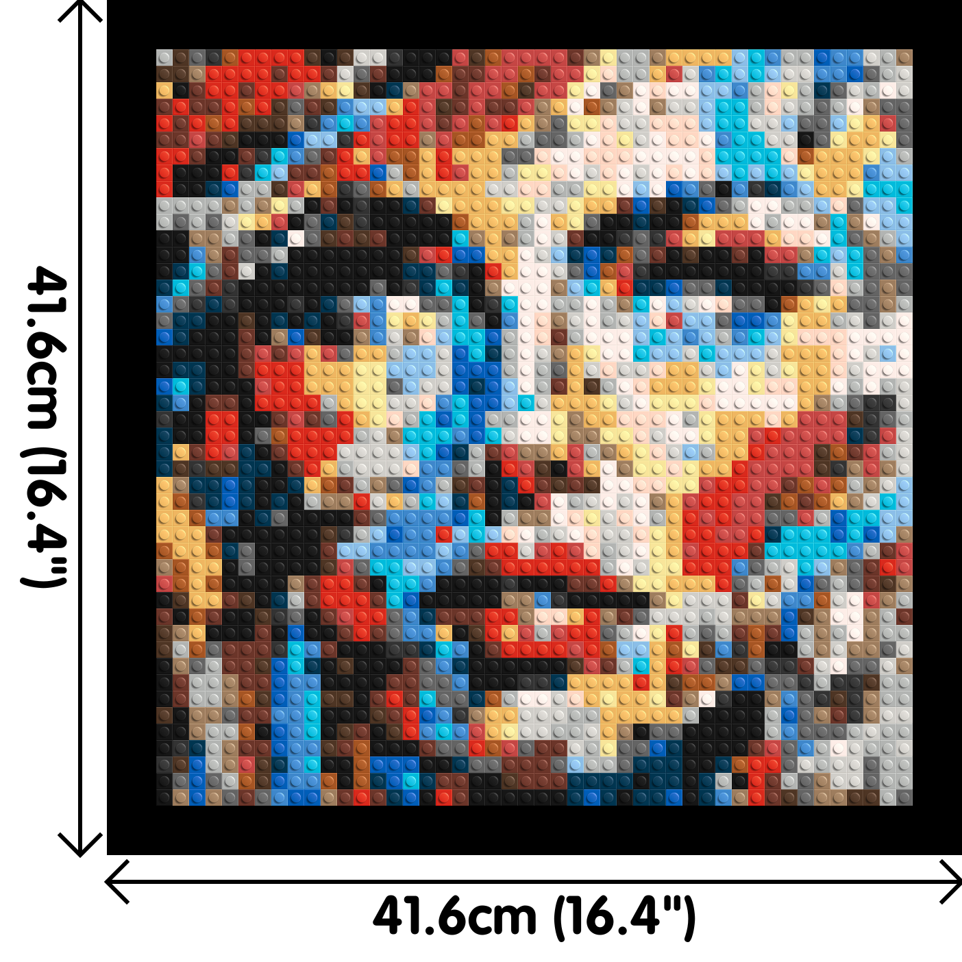 Eccentric – A Dance of Unpredictable Color by Joséphine Machalani - Brick Art Mosaic Kit 2x2 large