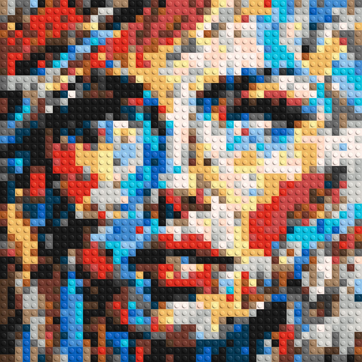 Eccentric – A Dance of Unpredictable Color by Joséphine Machalani - Brick Art Mosaic Kit 2x2 large