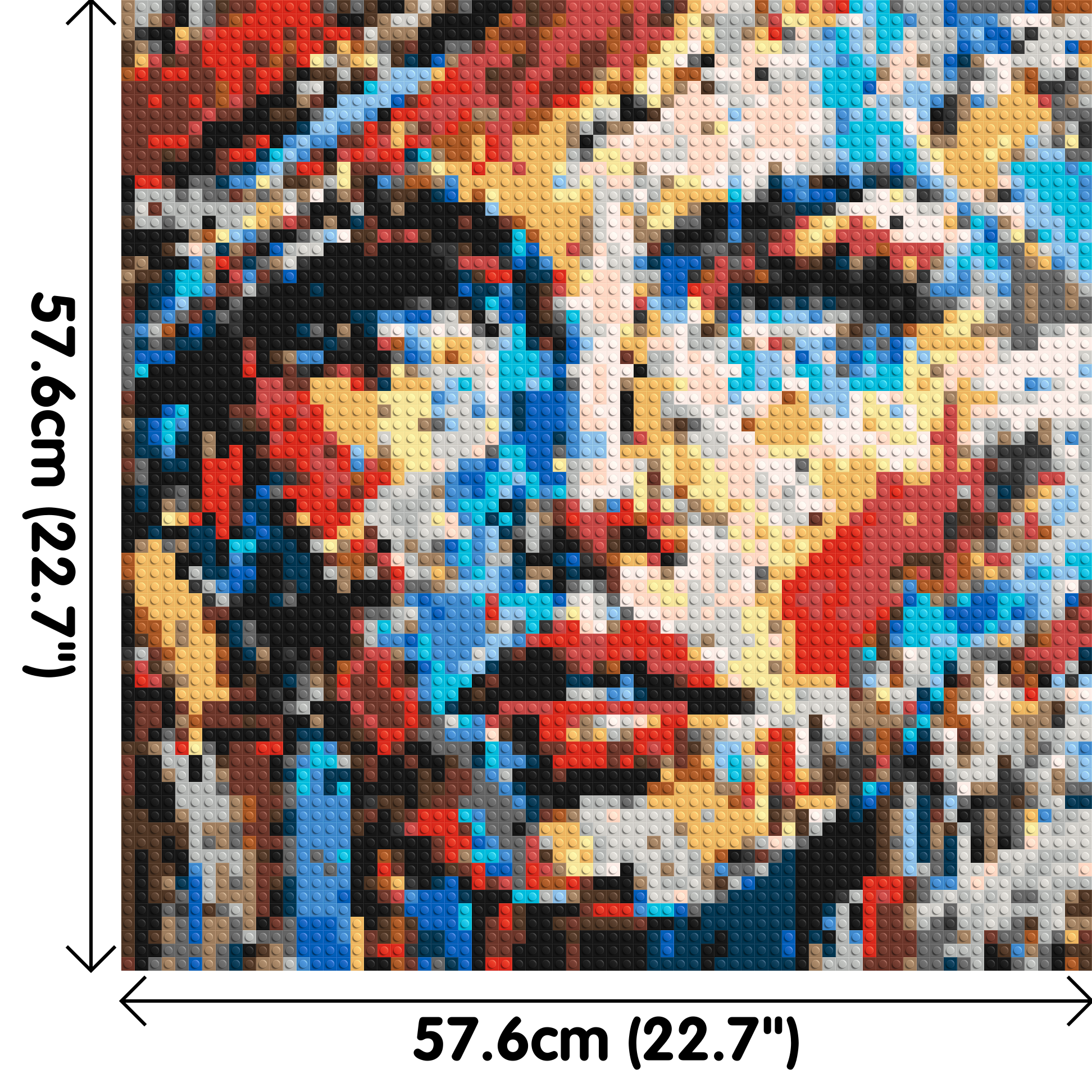 Eccentric – A Dance of Unpredictable Color by Joséphine Machalani - Brick Art Mosaic Kit 3x3 dimensions
