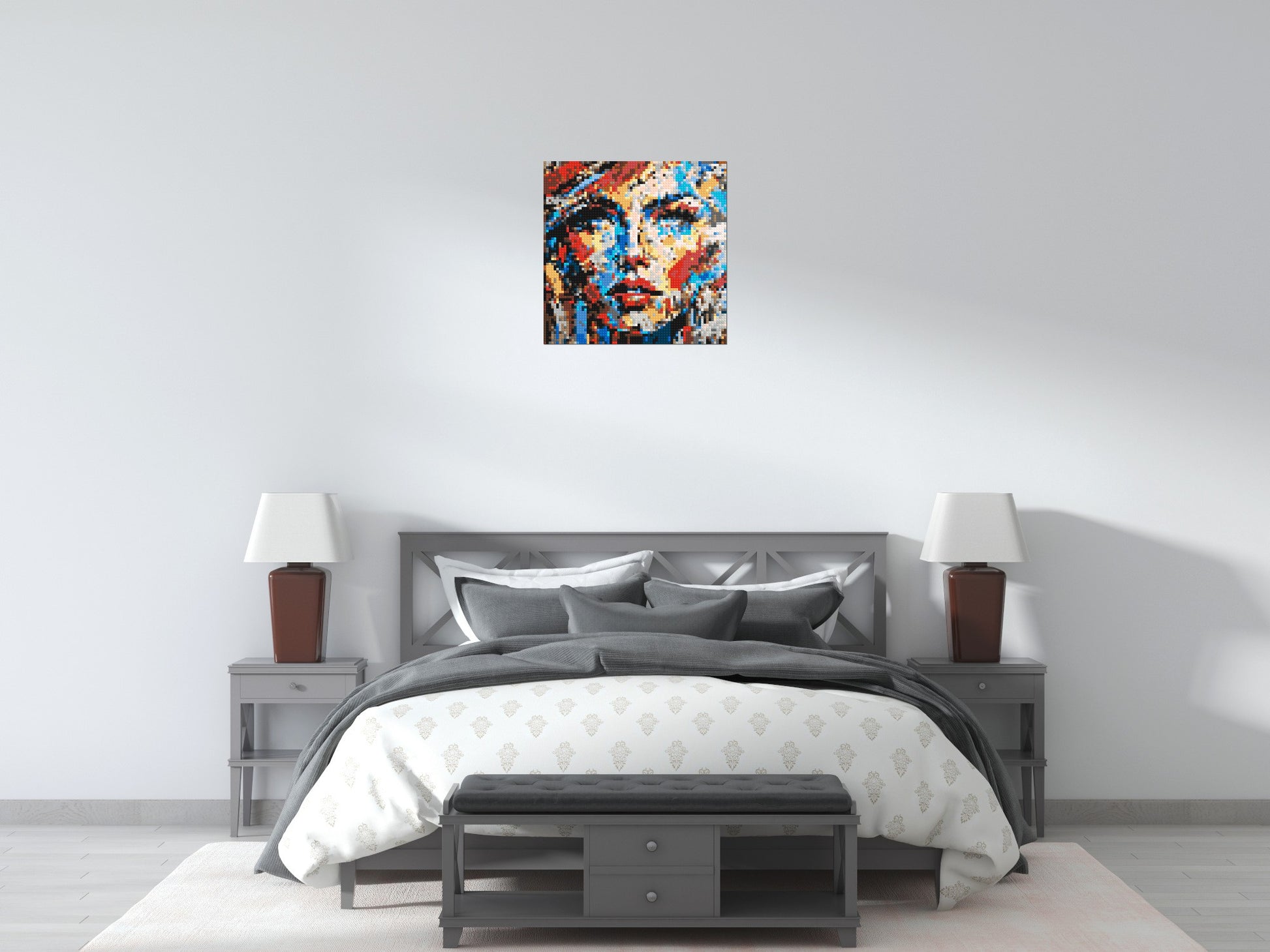 Eccentric – A Dance of Unpredictable Color by Joséphine Machalani - Brick Art Mosaic Kit 3x3 scene