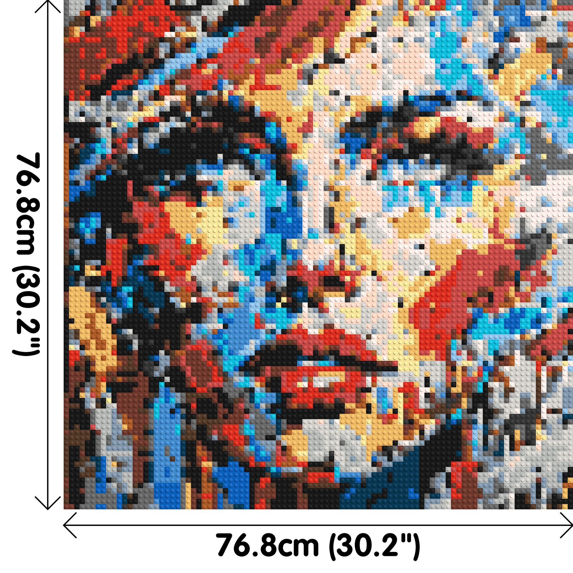 Eccentric – A Dance of Unpredictable Color by Joséphine Machalani - Brick Art Mosaic Kit 4x4 dimensions