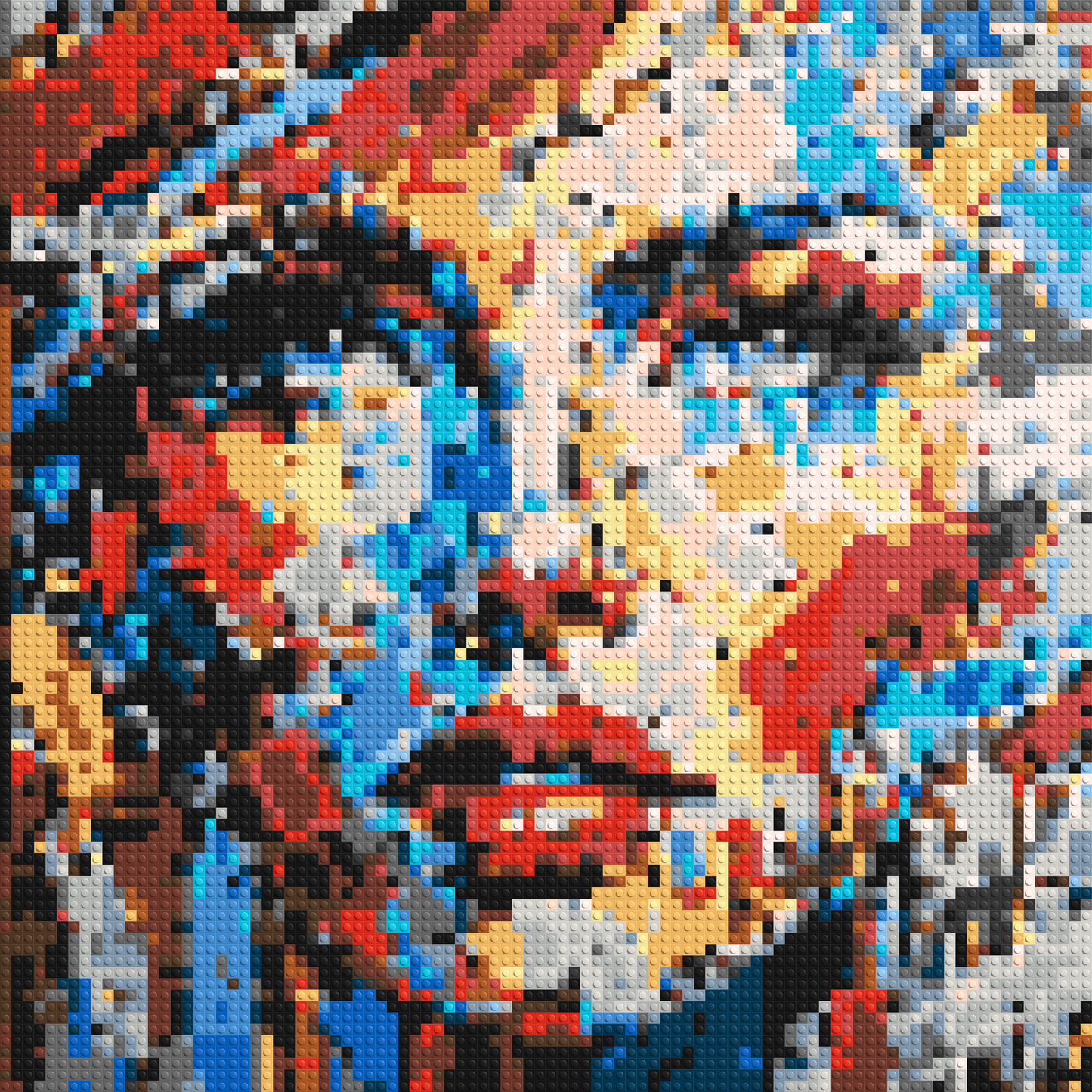 Eccentric – A Dance of Unpredictable Color by Joséphine Machalani - Brick Art Mosaic Kit 4x4 large