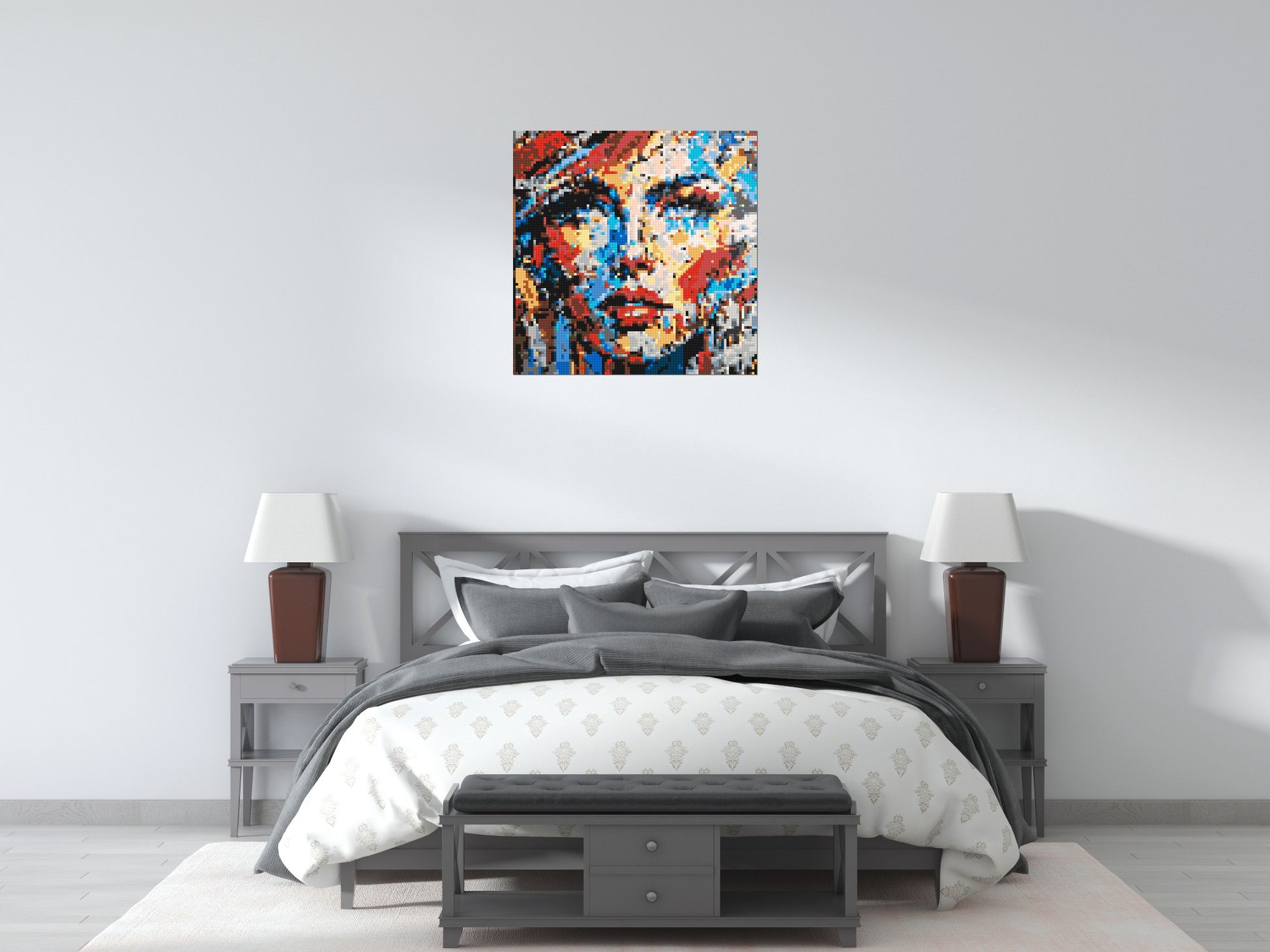 Eccentric – A Dance of Unpredictable Color by Joséphine Machalani - Brick Art Mosaic Kit 4x4 scene
