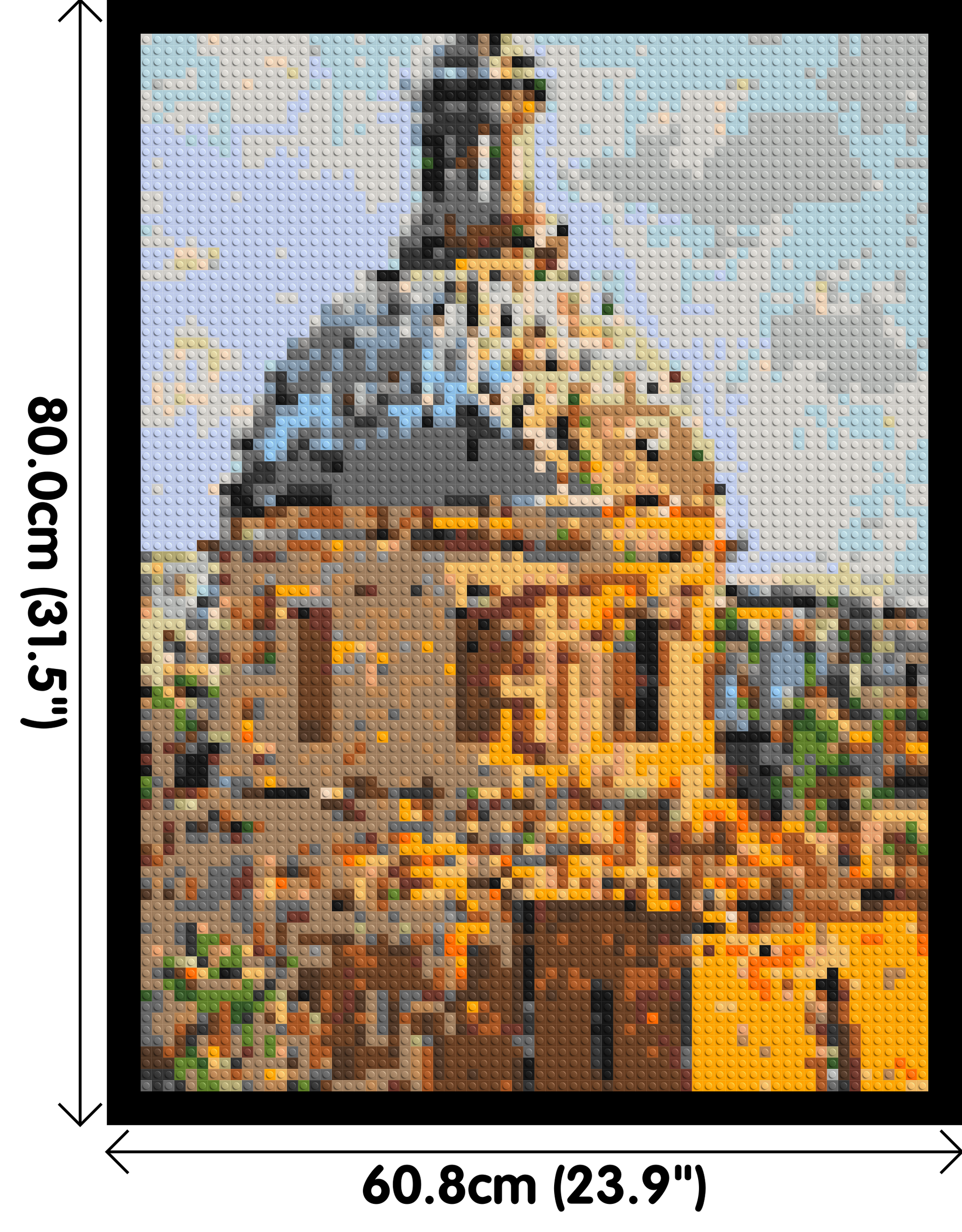 Toulouse by Joséphine Machalani - Brick Art Mosaic Kit 3x4 dimensions with frame