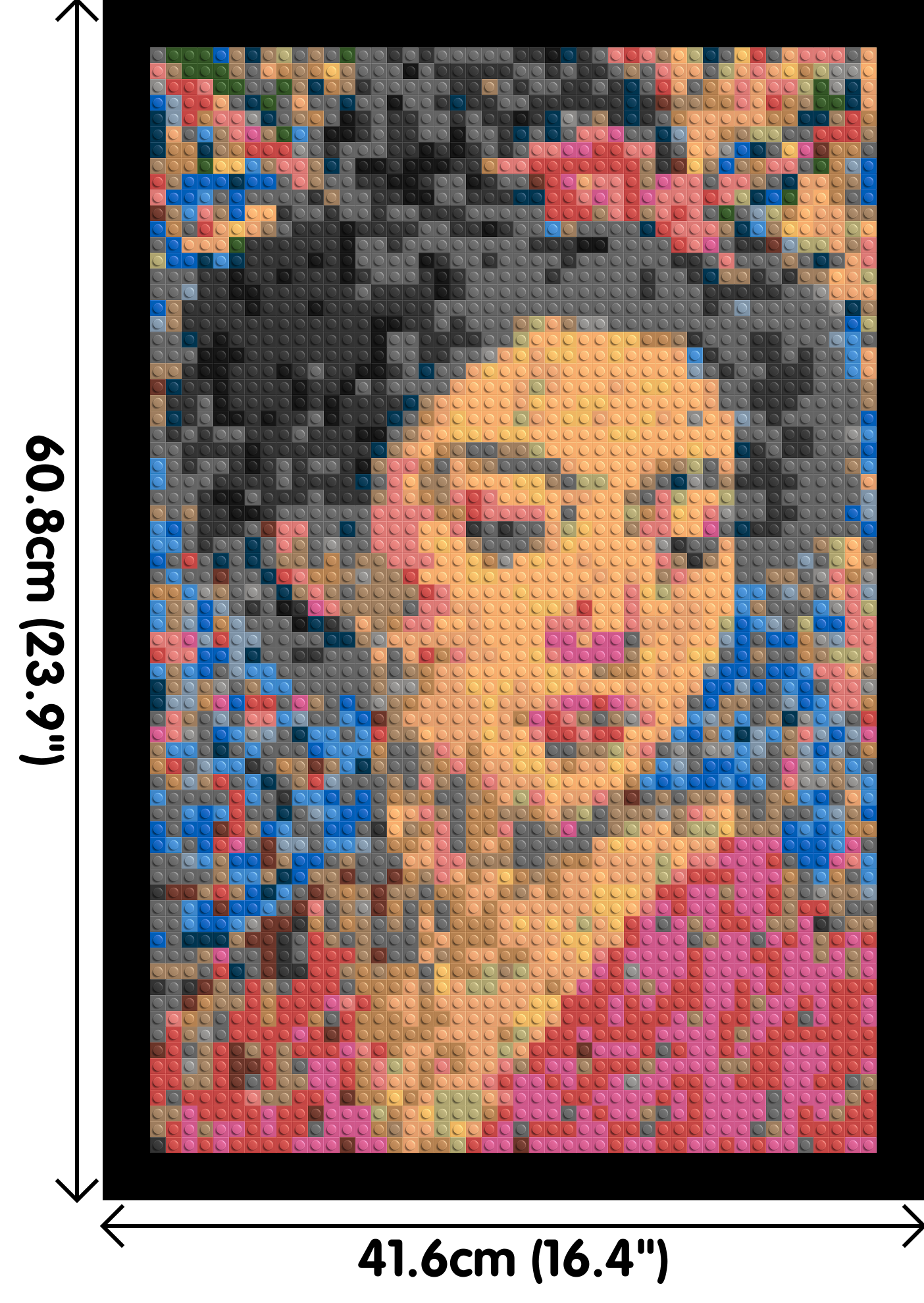 Sakura – A Woman Shaped by Light by Joséphine Machalani - Brick Art Mosaic Kit 2x3 large