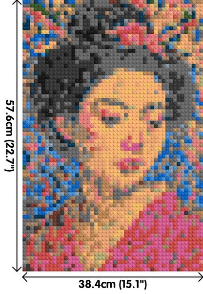 Sakura – A Woman Shaped by Light by Joséphine Machalani - Brick Art Mosaic Kit 2x3 large
