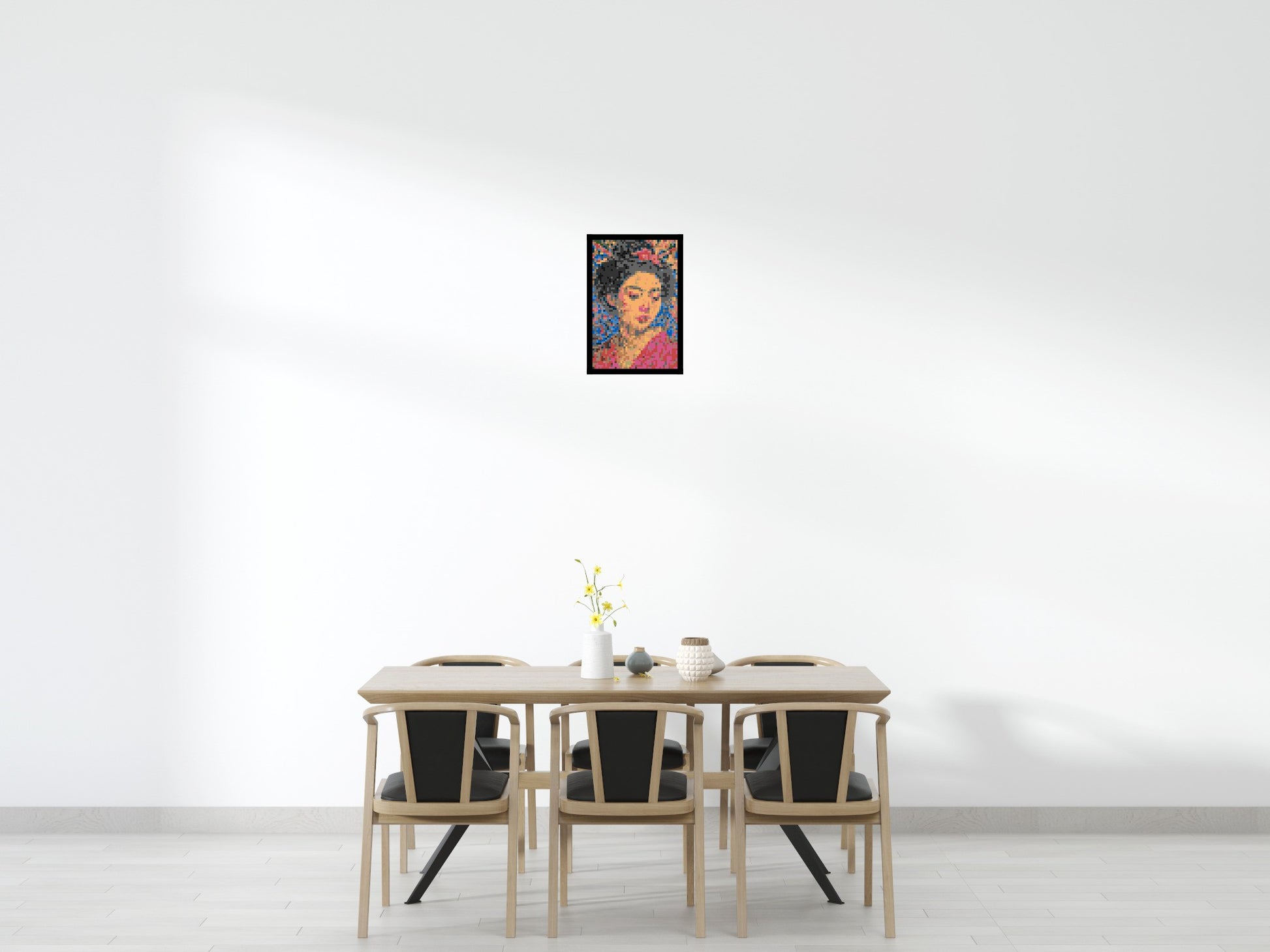 Sakura – A Woman Shaped by Light by Joséphine Machalani - Brick Art Mosaic Kit 2x3 scene with frame