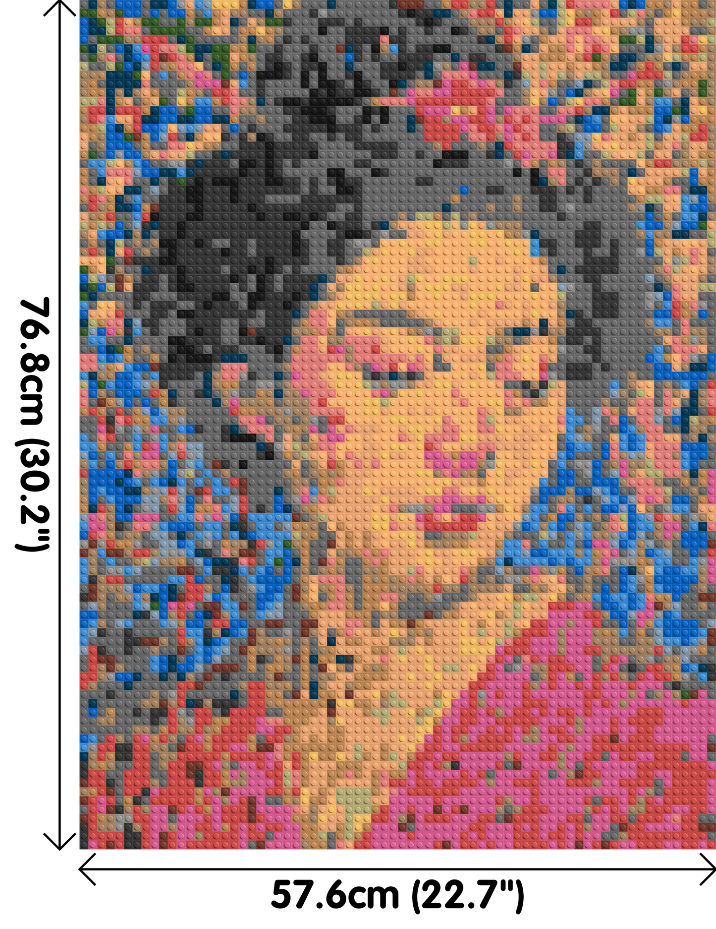 Sakura – A Woman Shaped by Light by Joséphine Machalani - Brick Art Mosaic Kit 3x4 large