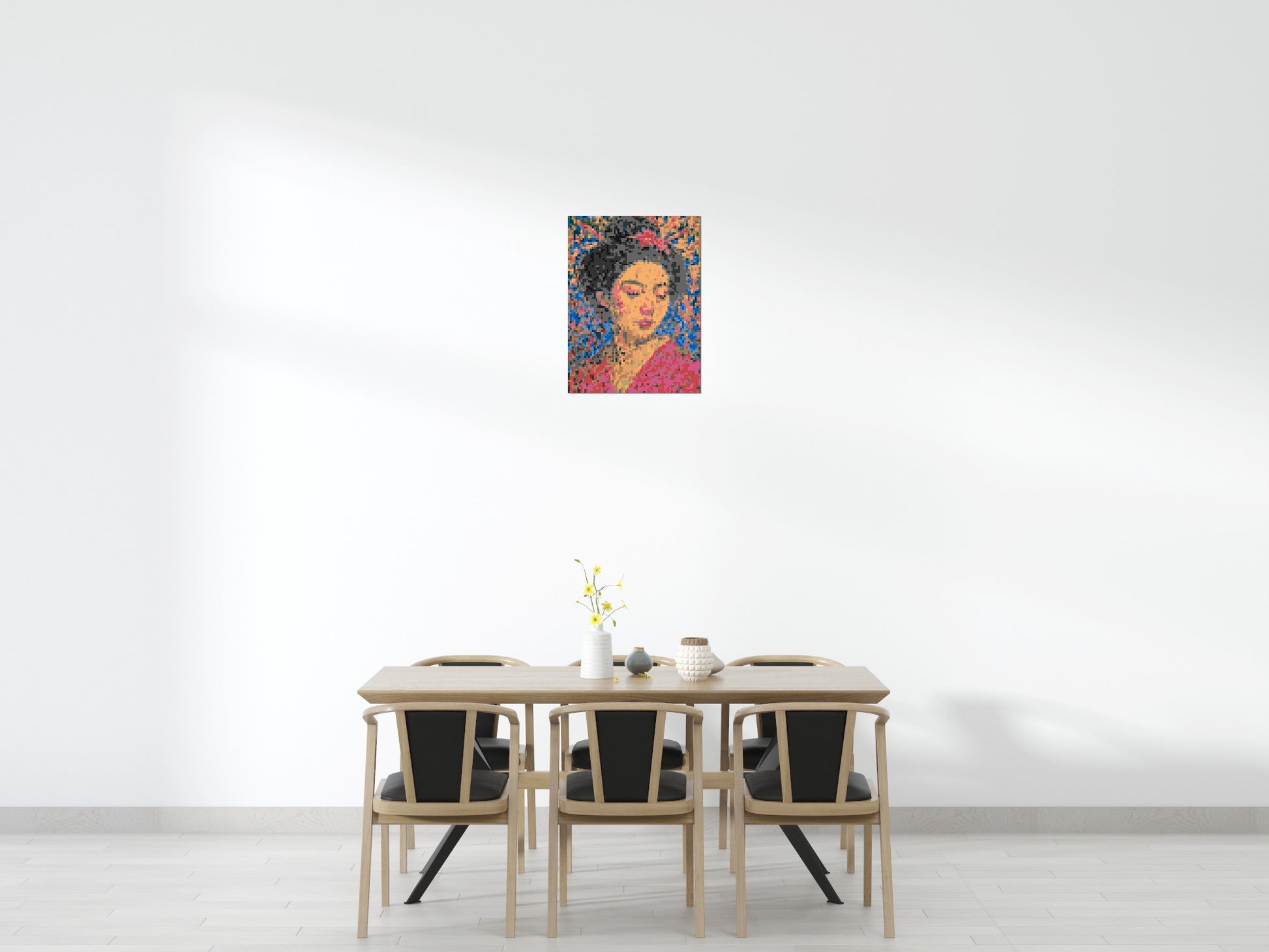 Sakura – A Woman Shaped by Light by Joséphine Machalani - Brick Art Mosaic Kit 3x4 scene