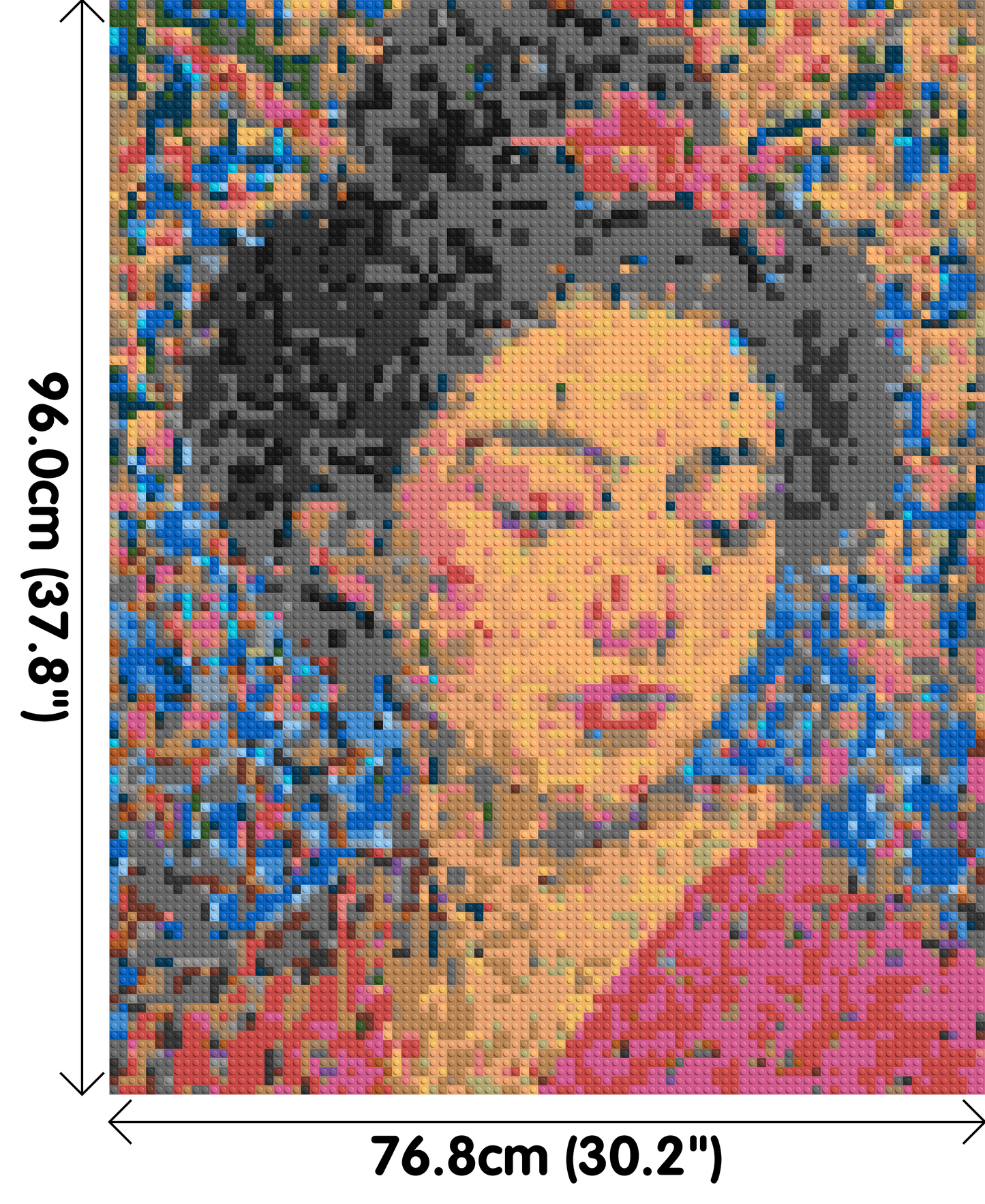 Sakura – A Woman Shaped by Light by Joséphine Machalani - Brick Art Mosaic Kit 4x5 large