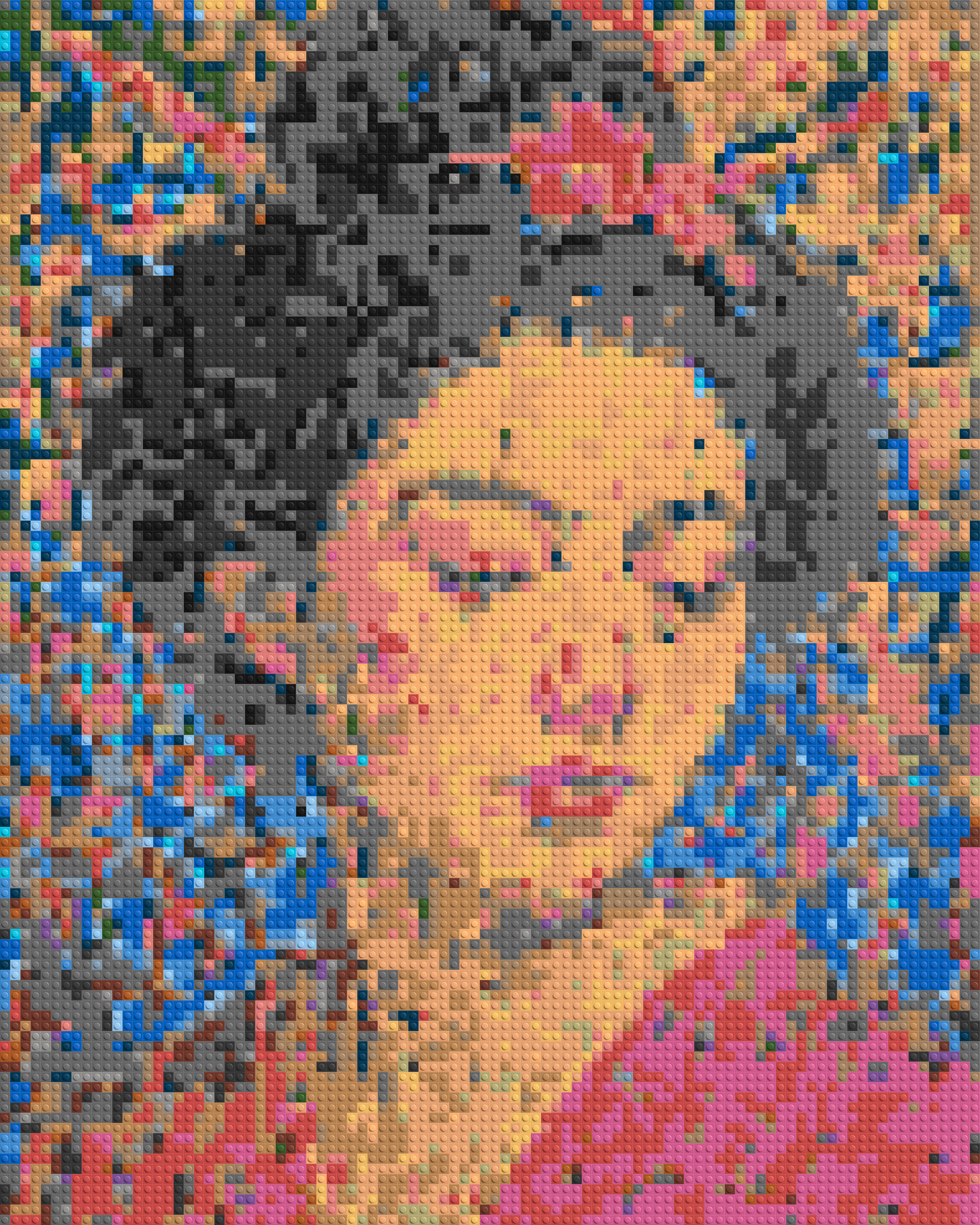 Sakura – A Woman Shaped by Light by Joséphine Machalani - Brick Art Mosaic Kit 4x5 large