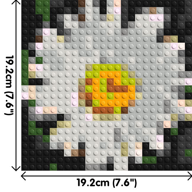 Daisy – A Quiet Bloom of Simplicity by Joséphine Machalani - Brick Art Mosaic Kit 1x1 large