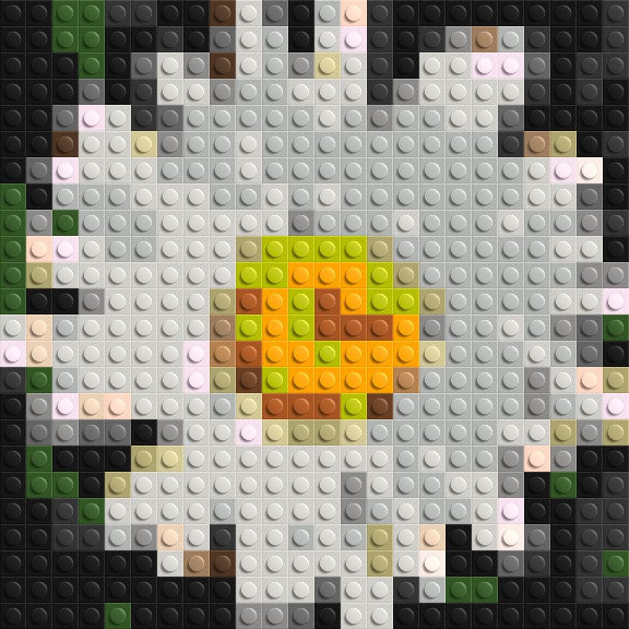 Daisy – A Quiet Bloom of Simplicity by Joséphine Machalani - Brick Art Mosaic Kit 1x1 large