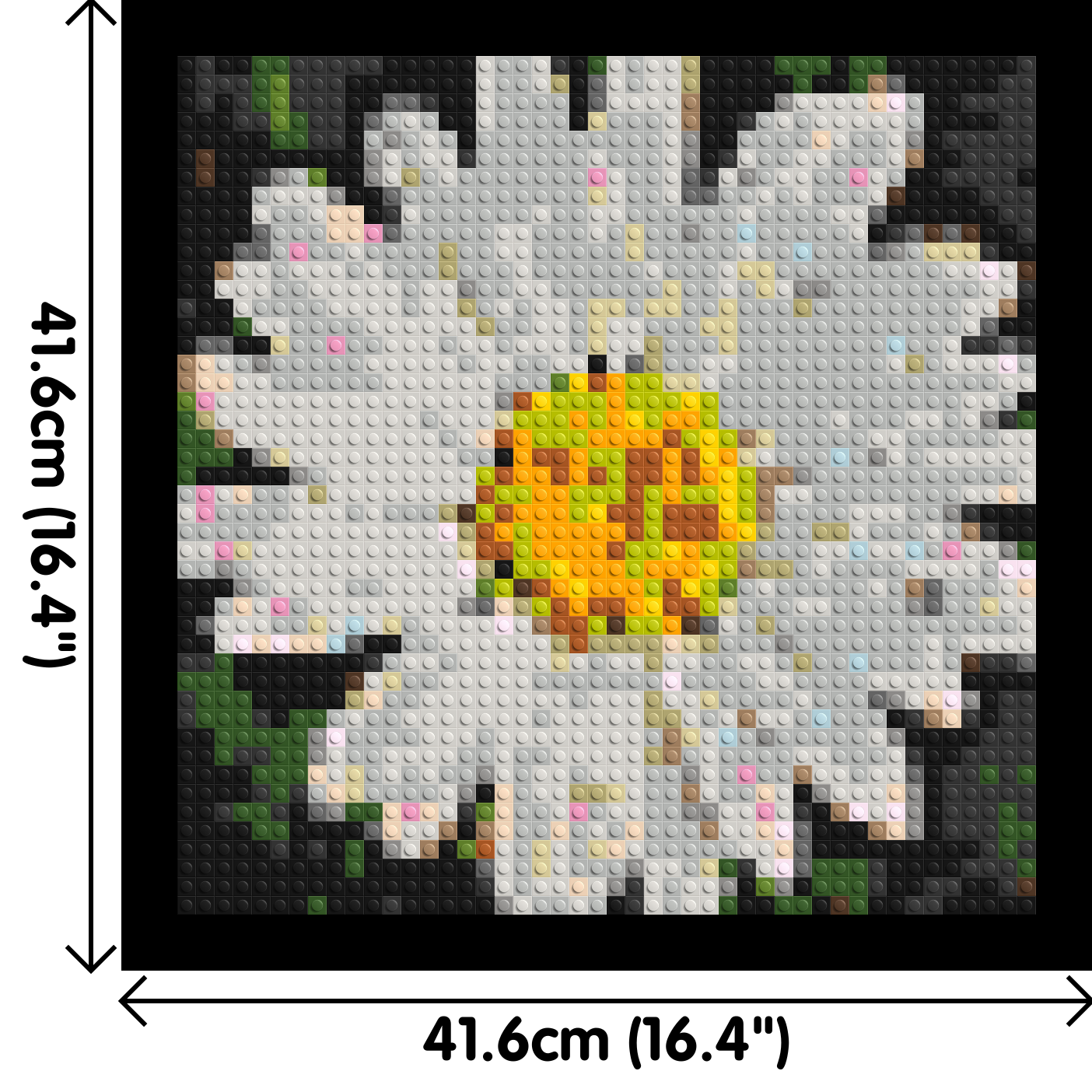 Daisy – A Quiet Bloom of Simplicity by Joséphine Machalani - Brick Art Mosaic Kit 2x2 dimensions with frame