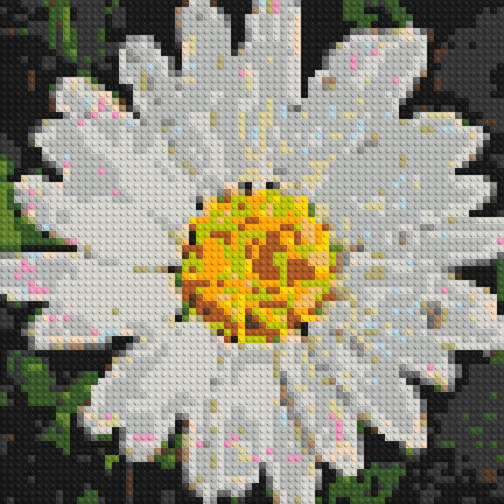 Daisy – A Quiet Bloom of Simplicity by Joséphine Machalani - Brick Art Mosaic Kit 3x3 large
