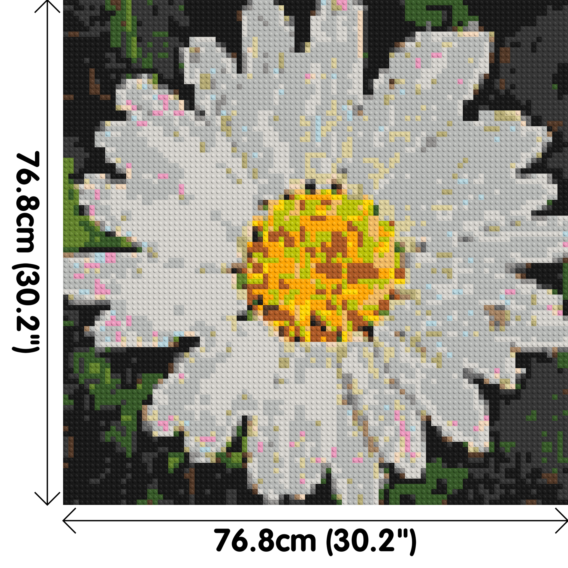 Daisy – A Quiet Bloom of Simplicity by Joséphine Machalani - Brick Art Mosaic Kit 4x4 dimensions