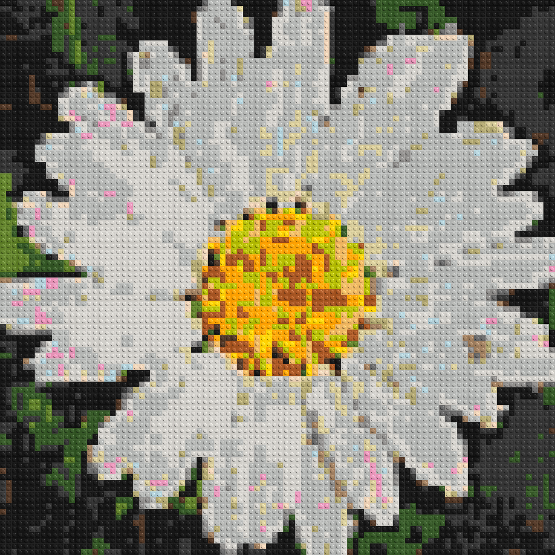 Daisy – A Quiet Bloom of Simplicity by Joséphine Machalani - Brick Art Mosaic Kit 4x4 large