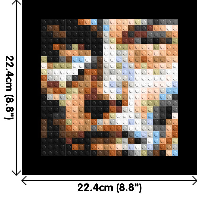 Warrior – Strength in Stillness by Joséphine Machalani - Brick Art Mosaic Kit 1x1 large