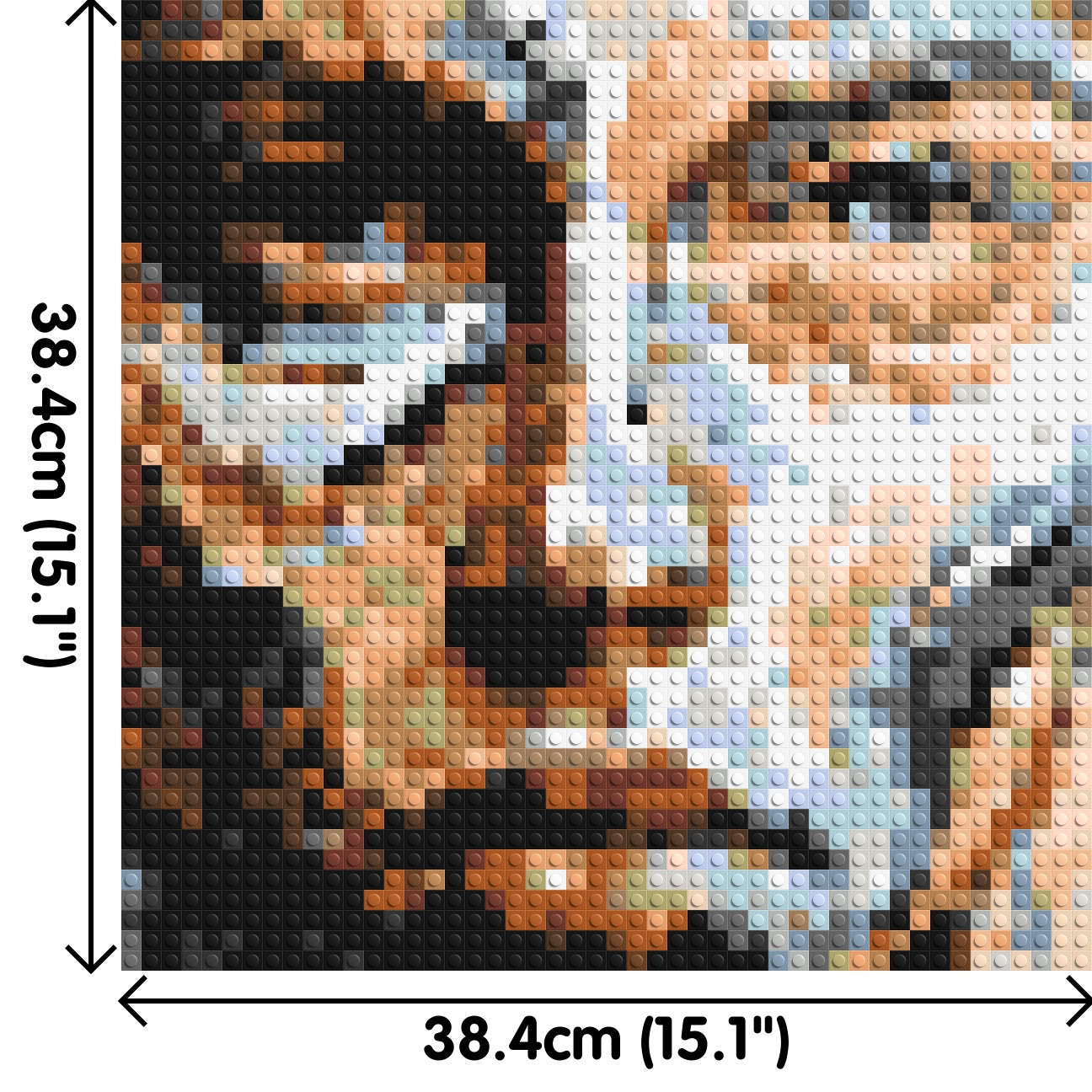 Warrior – Strength in Stillness by Joséphine Machalani - Brick Art Mosaic Kit 2x2 dimensions
