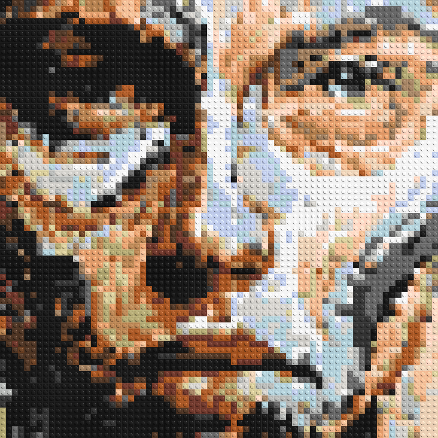 Warrior – Strength in Stillness by Joséphine Machalani - Brick Art Mosaic Kit 3x3 large