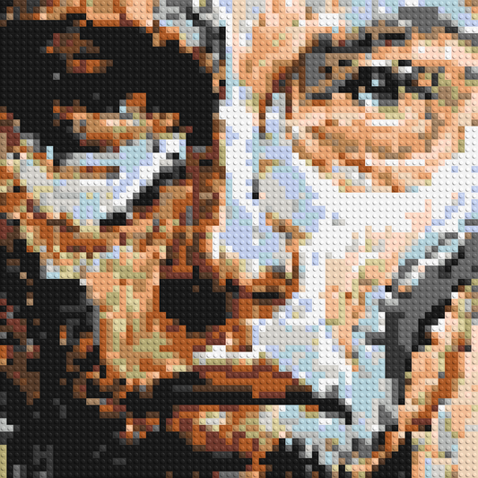 Warrior – Strength in Stillness by Joséphine Machalani - Brick Art Mosaic Kit 3x3 large