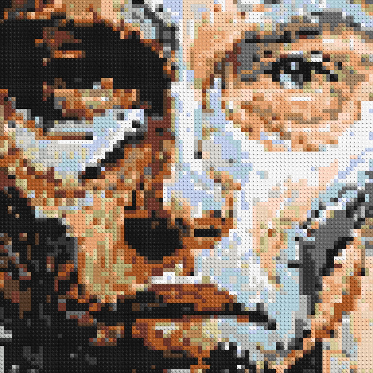 Warrior – Strength in Stillness by Joséphine Machalani - Brick Art Mosaic Kit 4x4 large