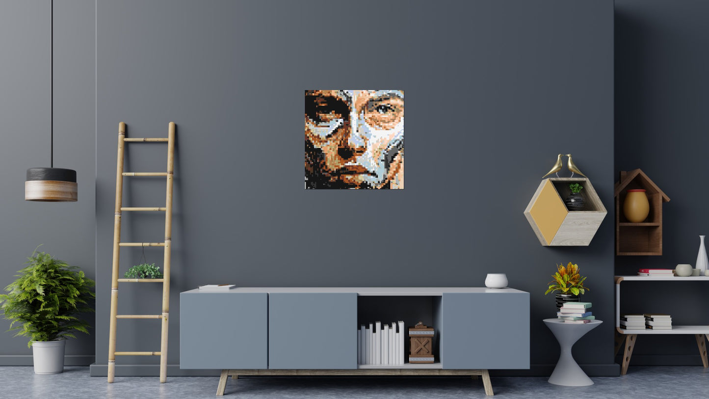 Warrior – Strength in Stillness by Joséphine Machalani - Brick Art Mosaic Kit 4x4 large