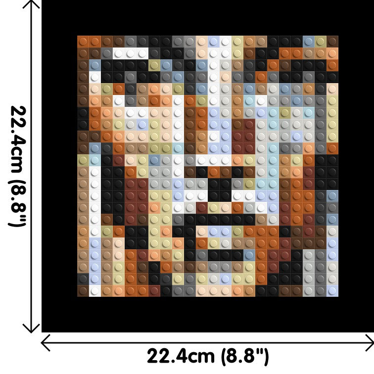 Vogue – A Portrait Shaped by Style by Joséphine Machalani - Brick Art Mosaic Kit 1x1 dimensions with frame