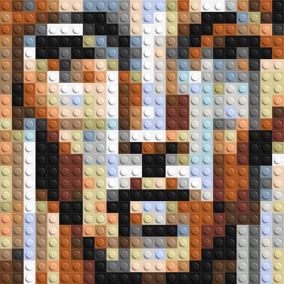 Vogue – A Portrait Shaped by Style by Joséphine Machalani - Brick Art Mosaic Kit 1x1 large