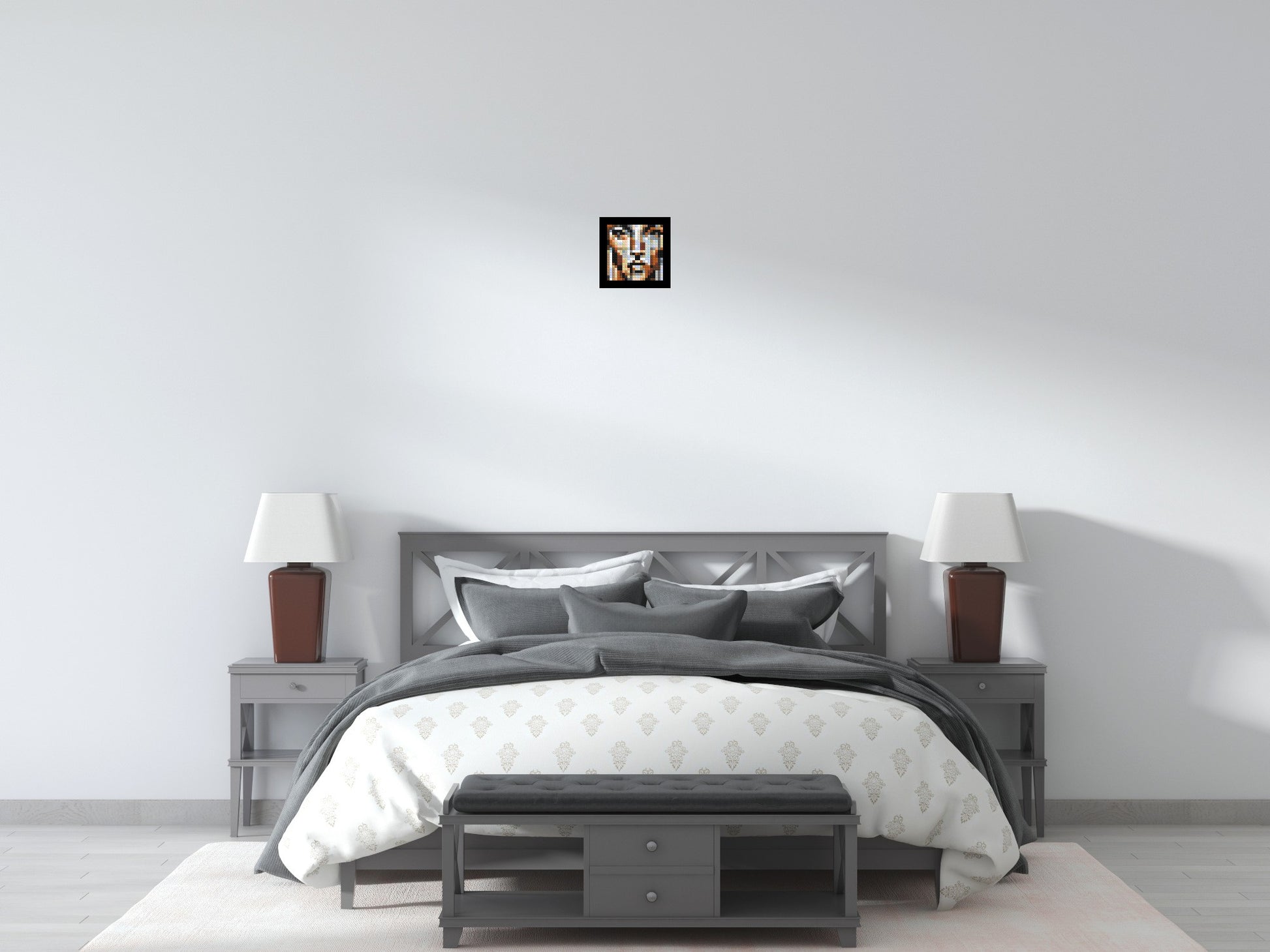 Vogue – A Portrait Shaped by Style by Joséphine Machalani - Brick Art Mosaic Kit 1x1 scene with frame
