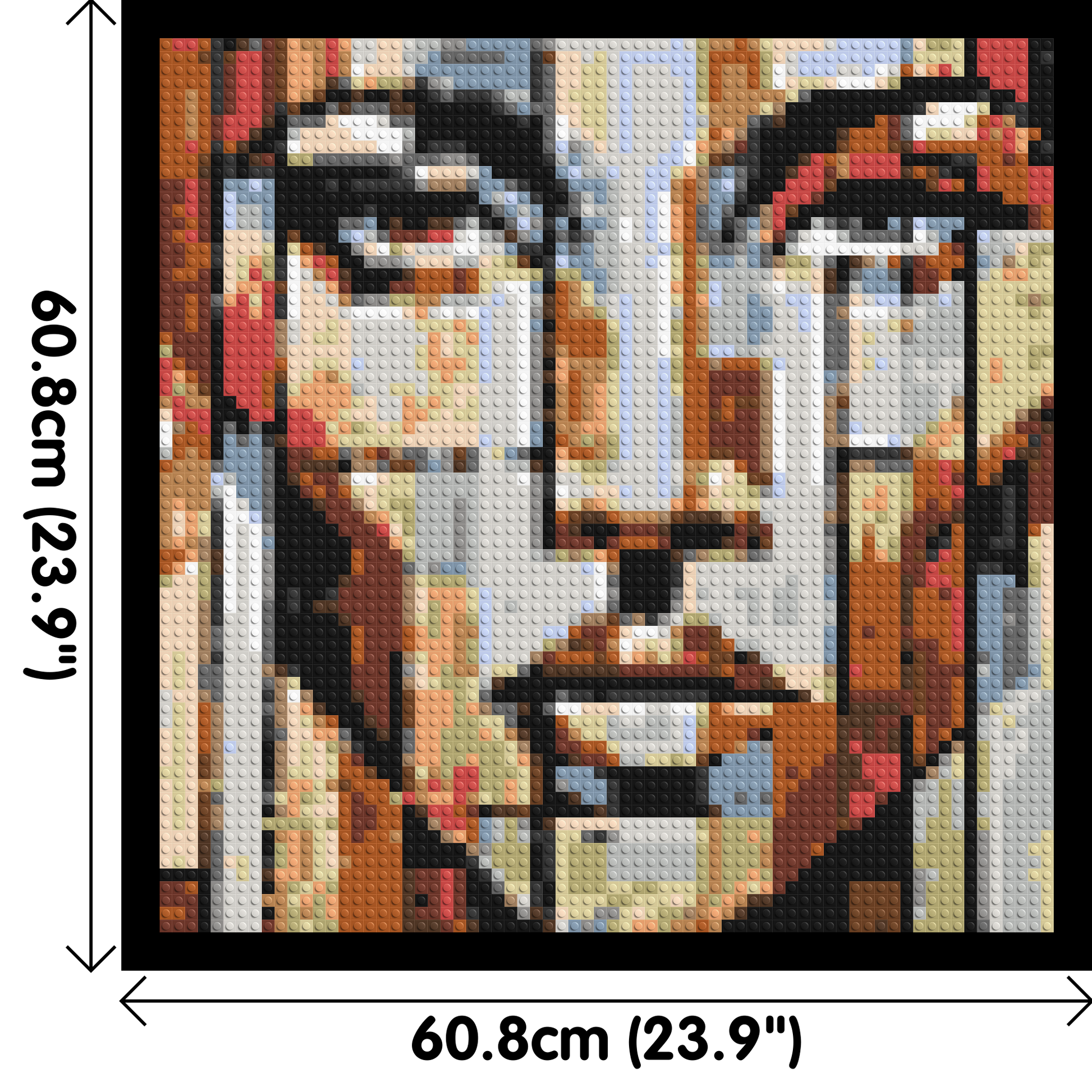 Vogue – A Portrait Shaped by Style by Joséphine Machalani - Brick Art Mosaic Kit 3x3 dimensions with frame