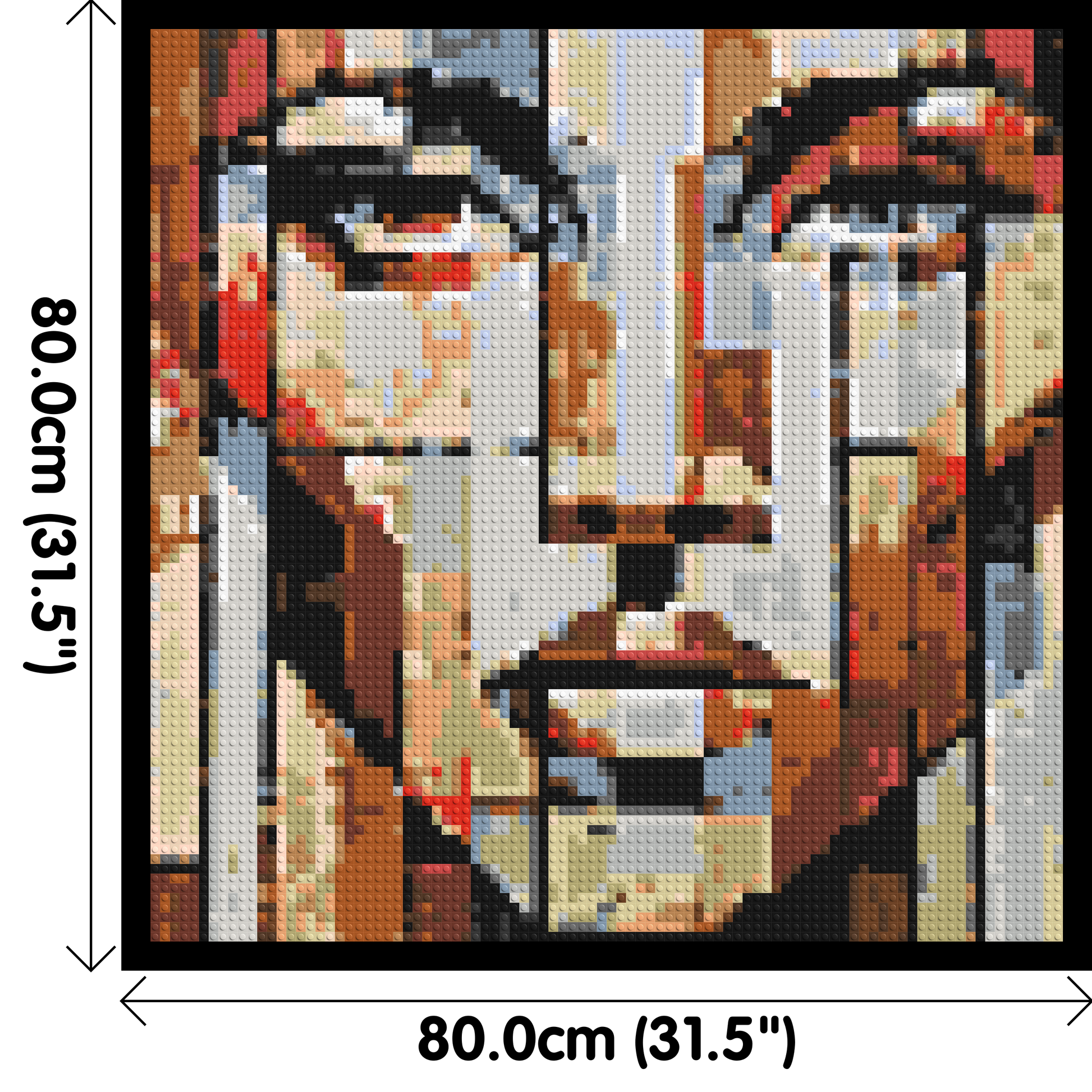 Vogue – A Portrait Shaped by Style by Joséphine Machalani - Brick Art Mosaic Kit 4x4 dimensions with frame