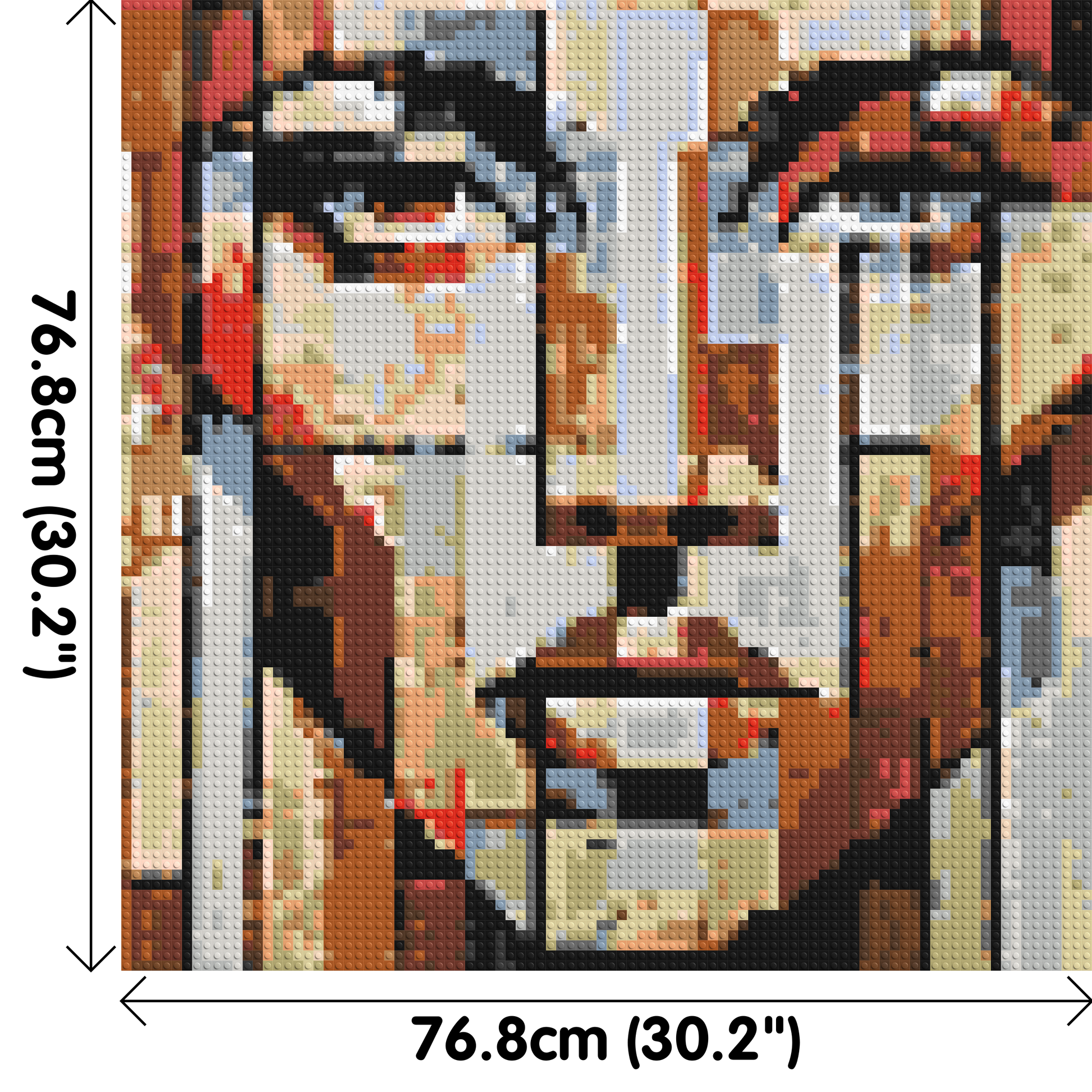 Vogue – A Portrait Shaped by Style by Joséphine Machalani - Brick Art Mosaic Kit 4x4 dimensions