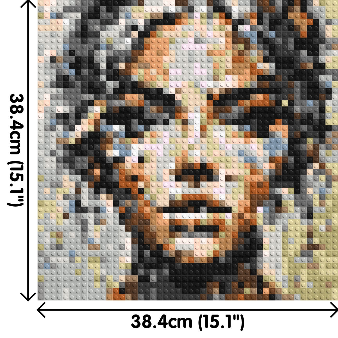 Pixel – A Face Built From Fragments by Joséphine Machalani - Brick Art Mosaic Kit 2x2 dimensions