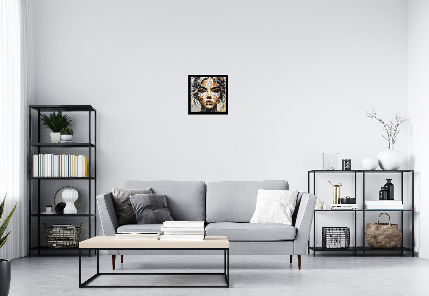 Pixel – A Face Built From Fragments by Joséphine Machalani - Brick Art Mosaic Kit 2x2 large