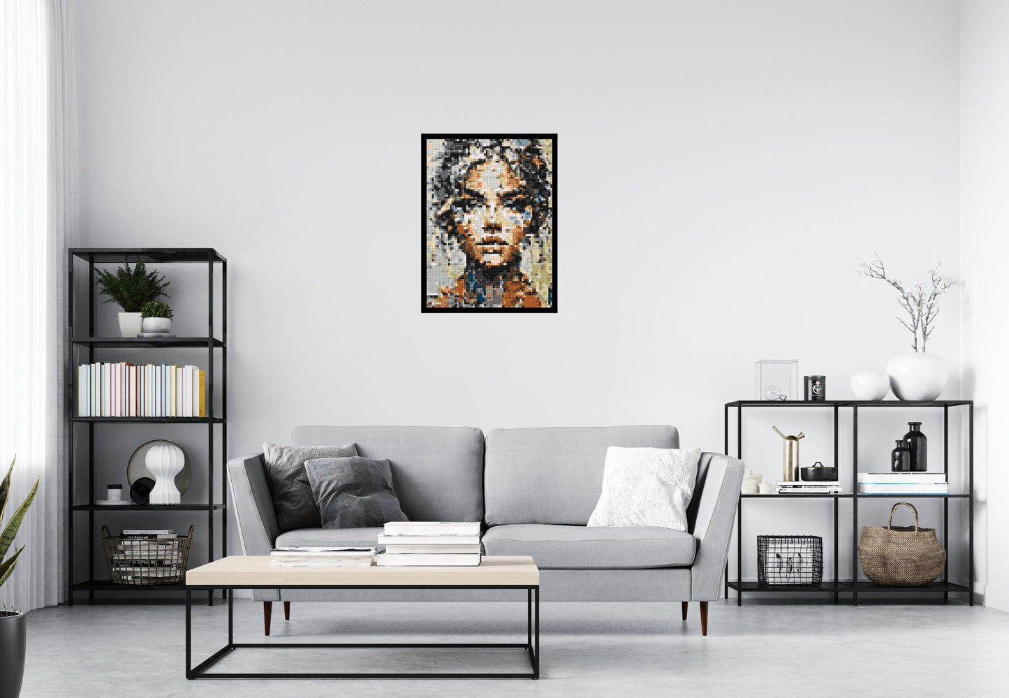 Pixel – A Face Built From Fragments by Joséphine Machalani - Brick Art Mosaic Kit 3x4 large