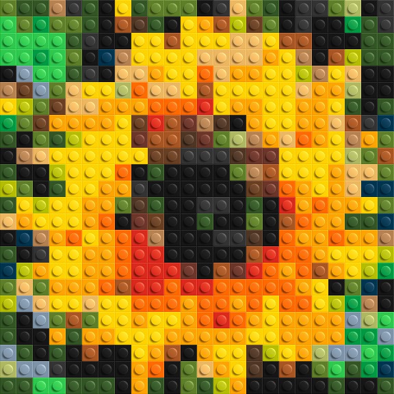 Sunflower – A Bloom of Warm Light by Joséphine Machalani - Brick Art Mosaic Kit 1x1 large