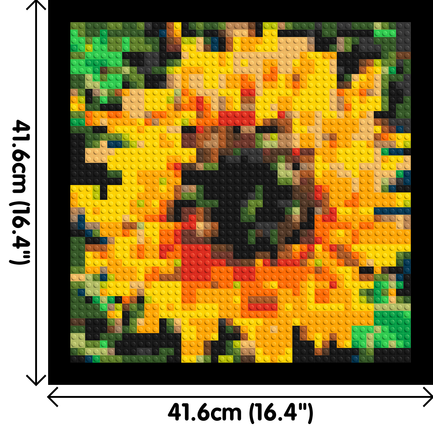 Sunflower – A Bloom of Warm Light by Joséphine Machalani - Brick Art Mosaic Kit 2x2 large