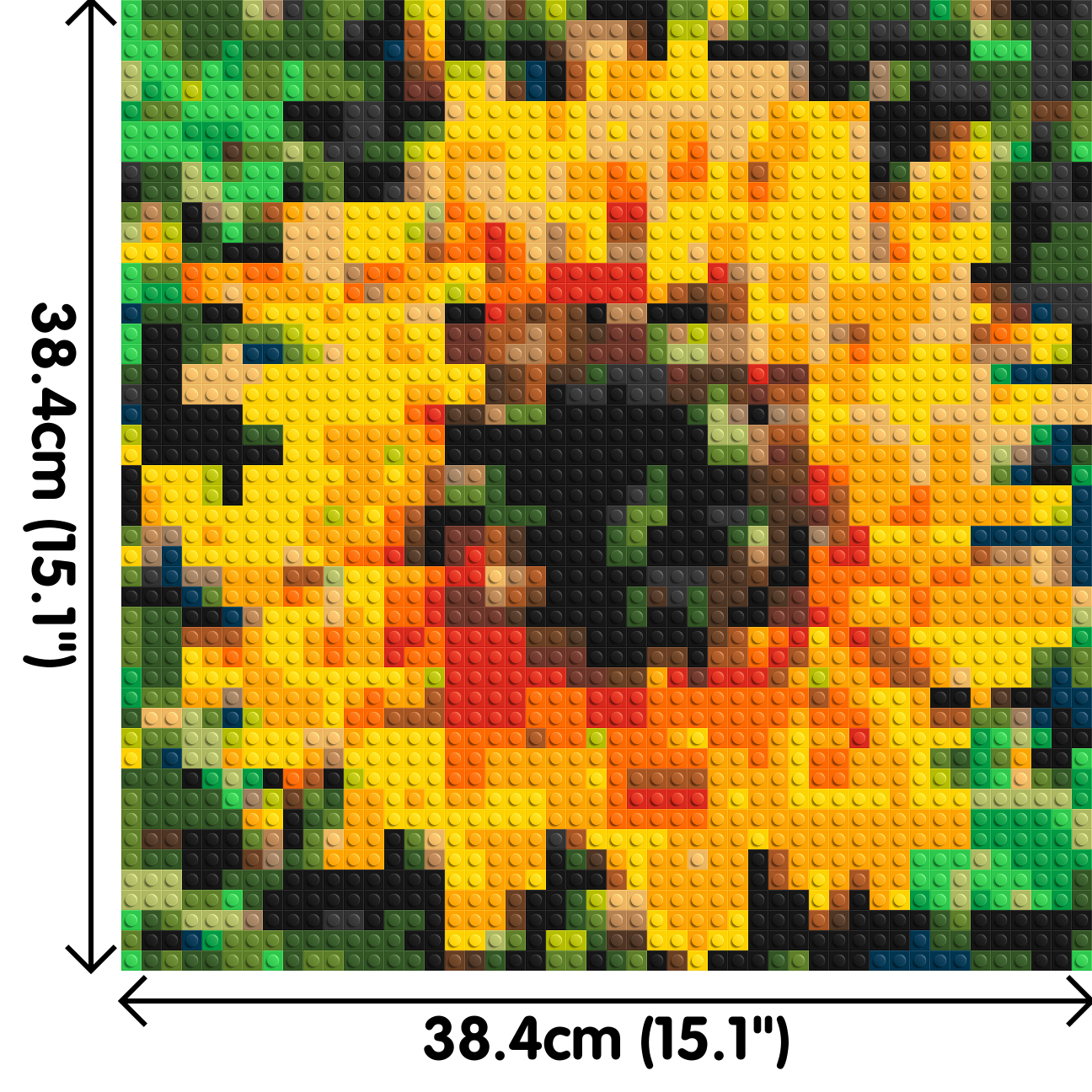 Sunflower – A Bloom of Warm Light by Joséphine Machalani - Brick Art Mosaic Kit 2x2 large