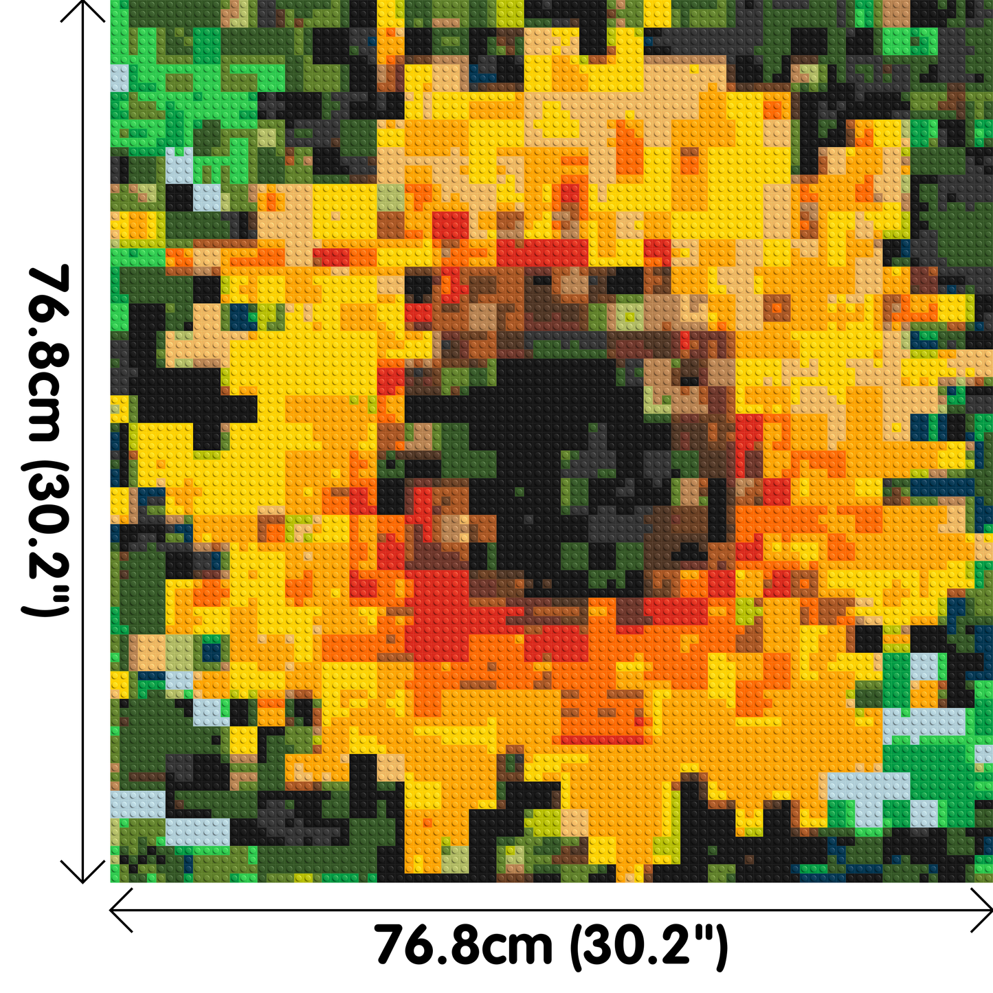 Sunflower – A Bloom of Warm Light by Joséphine Machalani - Brick Art Mosaic Kit 4x4 large