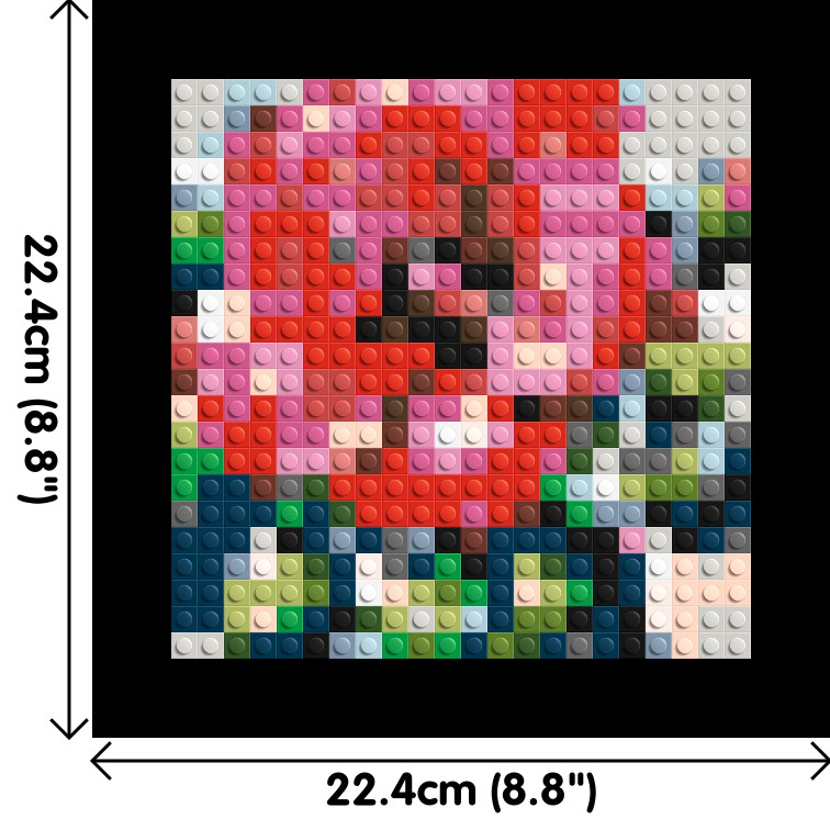 Hibiscus – A Bloom of Gentle Radiance by Joséphine Machalani - Brick Art Mosaic Kit 1x1 large