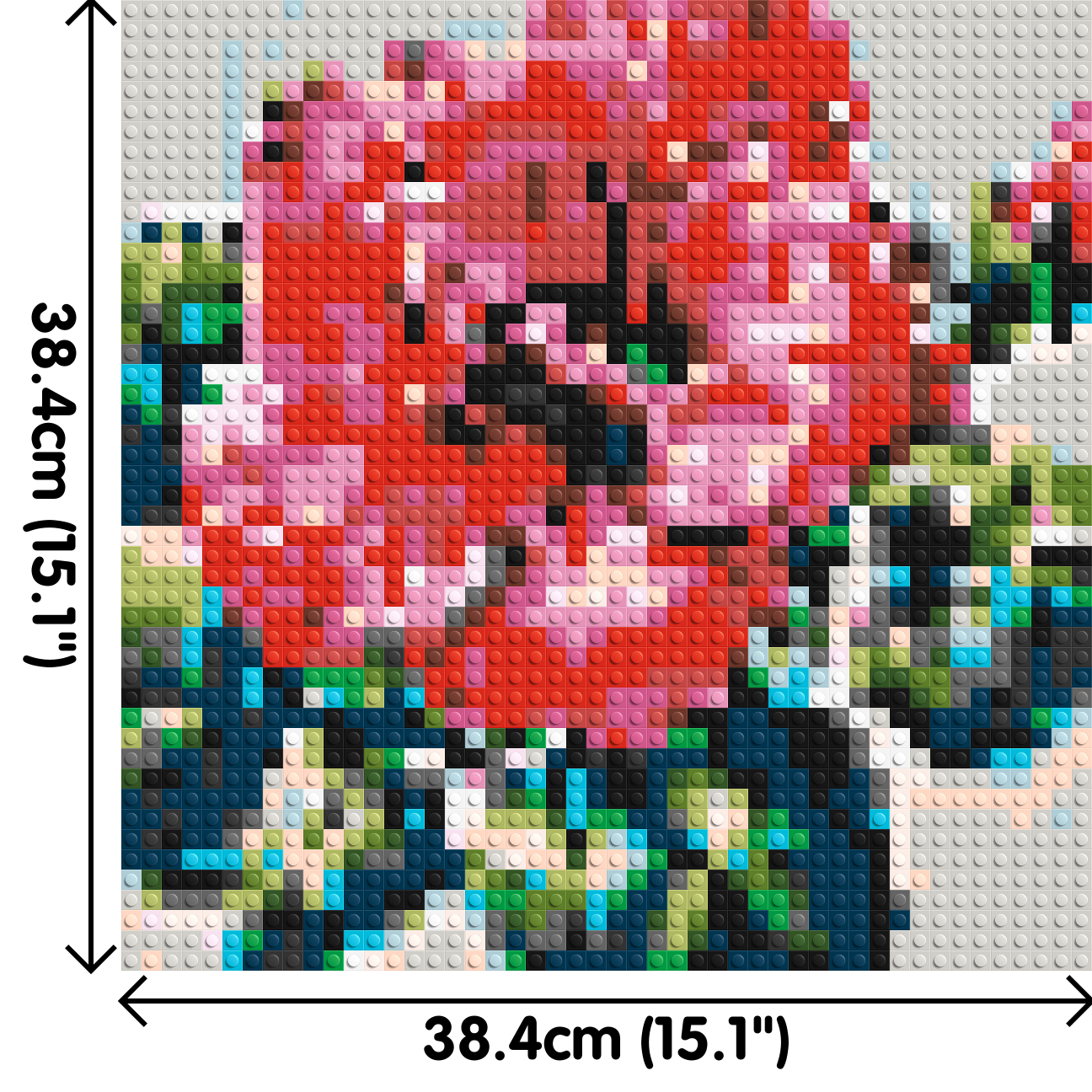 Hibiscus – A Bloom of Gentle Radiance by Joséphine Machalani - Brick Art Mosaic Kit 2x2 dimensions