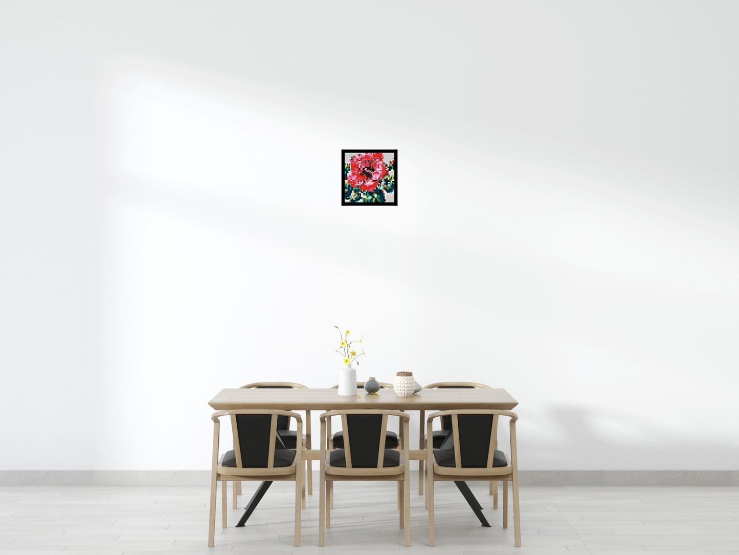 Hibiscus – A Bloom of Gentle Radiance by Joséphine Machalani - Brick Art Mosaic Kit 2x2 large