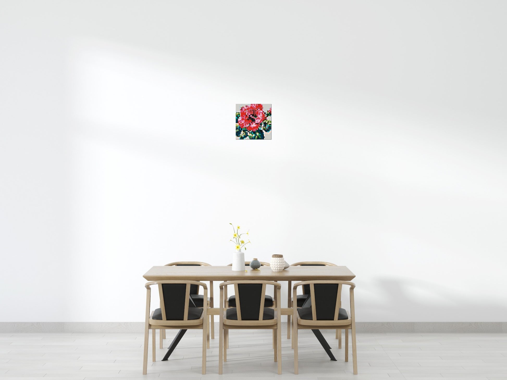 Hibiscus – A Bloom of Gentle Radiance by Joséphine Machalani - Brick Art Mosaic Kit 2x2 scene
