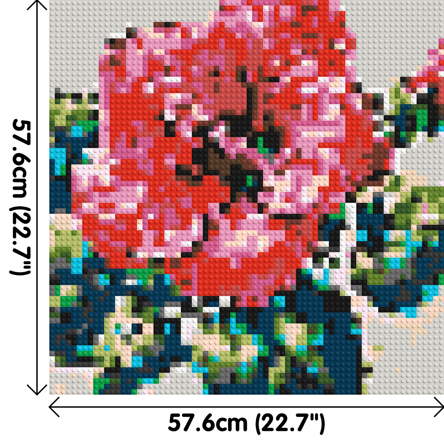 Hibiscus – A Bloom of Gentle Radiance by Joséphine Machalani - Brick Art Mosaic Kit 3x3 large