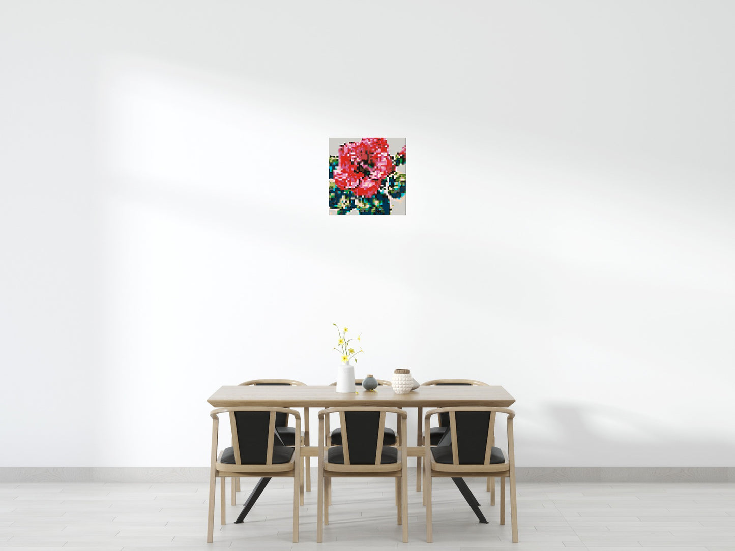 Hibiscus – A Bloom of Gentle Radiance by Joséphine Machalani - Brick Art Mosaic Kit 3x3 large