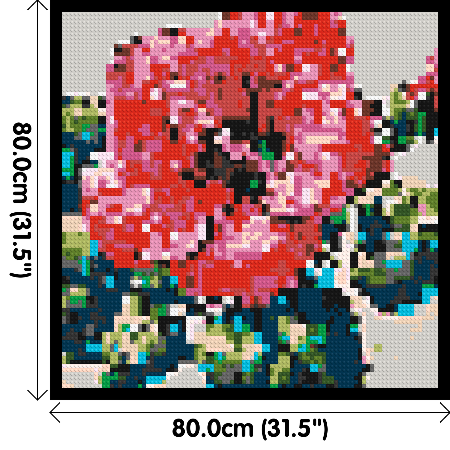 Hibiscus – A Bloom of Gentle Radiance by Joséphine Machalani - Brick Art Mosaic Kit 4x4 large