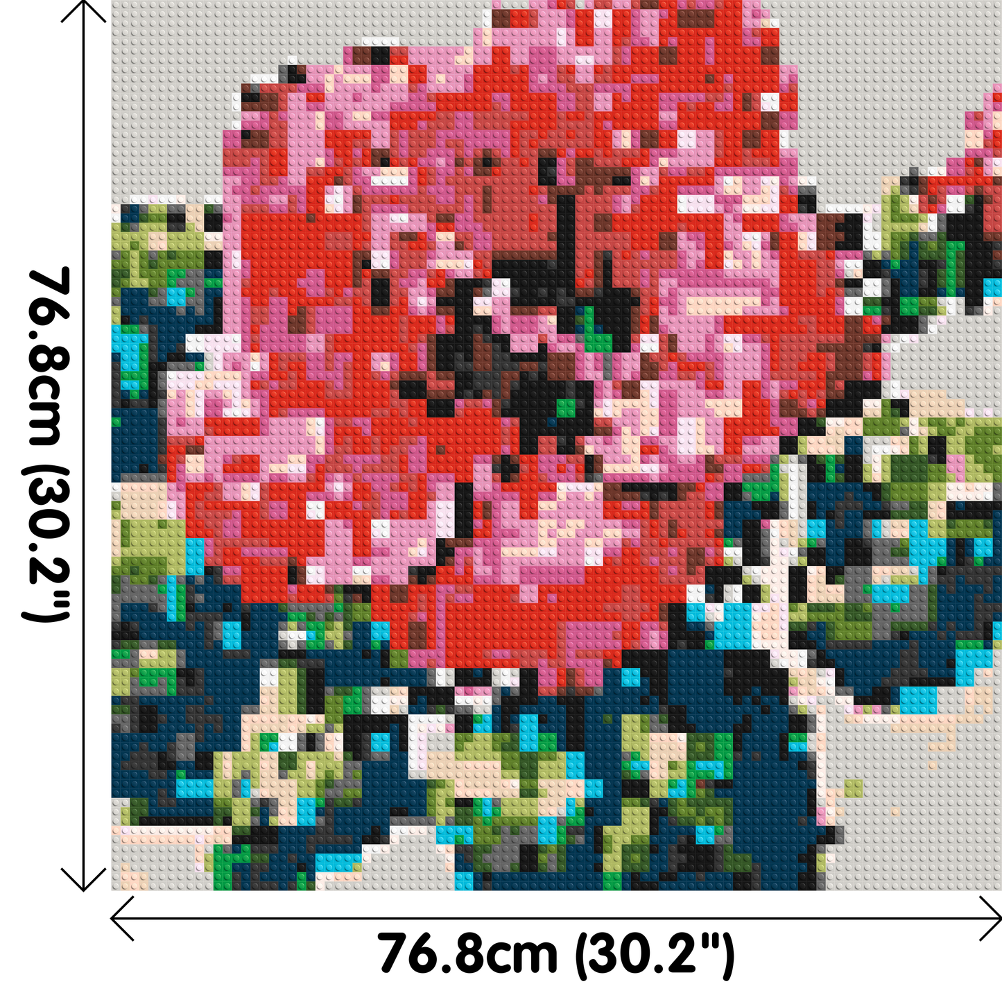 Hibiscus – A Bloom of Gentle Radiance by Joséphine Machalani - Brick Art Mosaic Kit 4x4 large