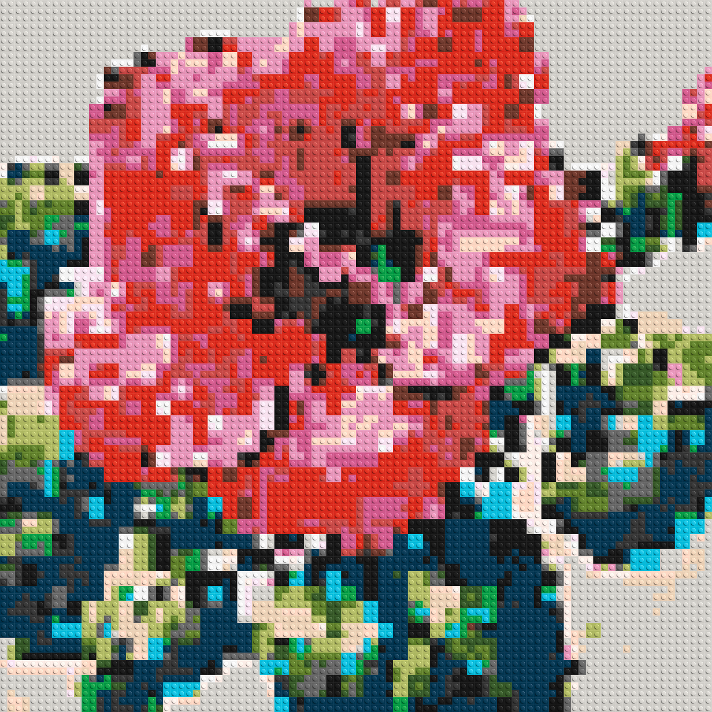 Hibiscus – A Bloom of Gentle Radiance by Joséphine Machalani - Brick Art Mosaic Kit 4x4 large