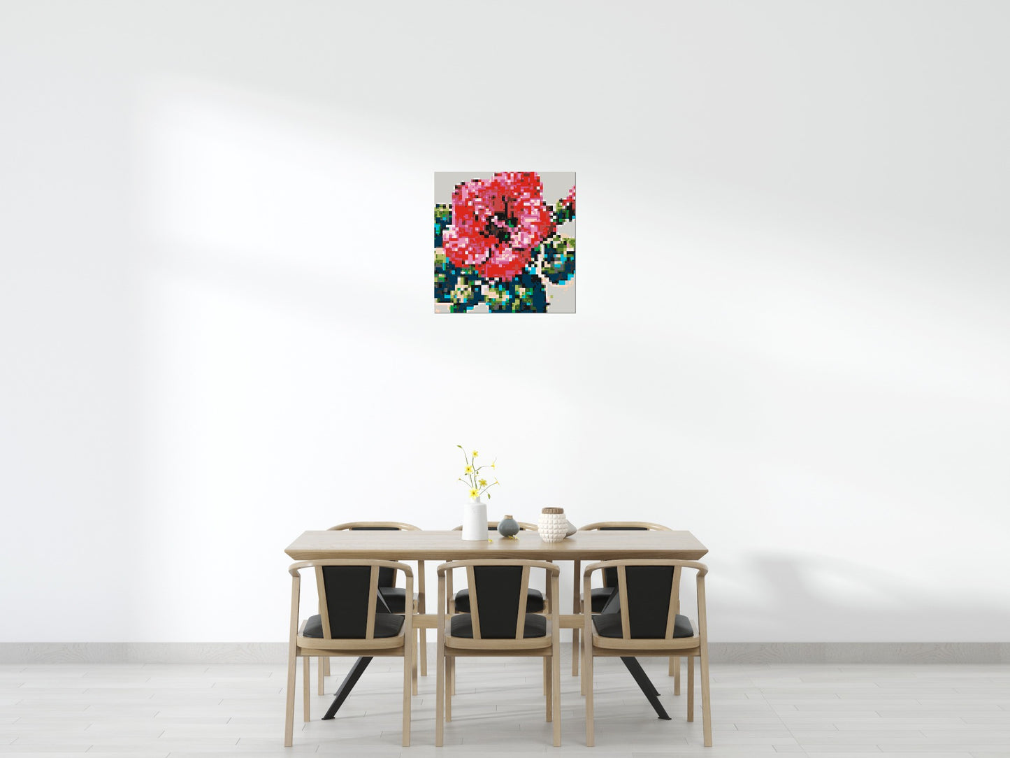 Hibiscus – A Bloom of Gentle Radiance by Joséphine Machalani - Brick Art Mosaic Kit 4x4 large